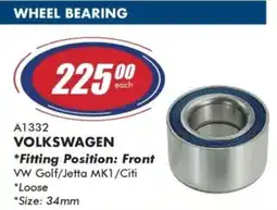 Goldwagen Meyle volkswagen wheel bearing offer