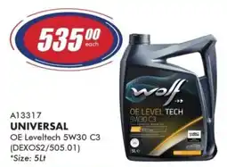Goldwagen Wolf Universal OE Leveltech 5W30 C3 Engine Oil offer