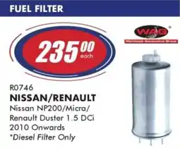 Goldwagen WAG nissan/ renault fuel filter offer
