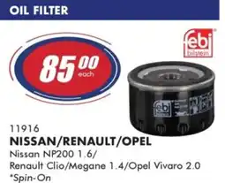 Goldwagen Febi bilstein nissan/ renault/ opel oil filter offer
