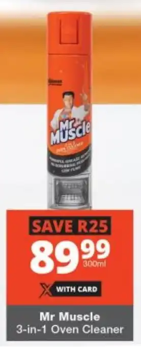 Checkers Mr Muscle 3-in-1 Oven Cleaner offer