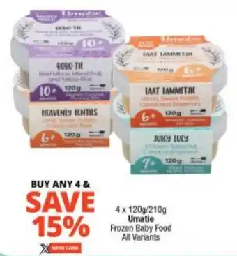 Checkers Umatie Frozen Baby Food All Variants offer
