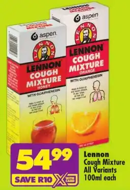 Shoprite Lennon Cough Mixture All Variants offer