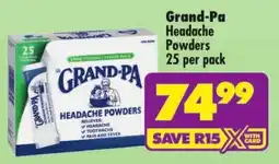 Shoprite Grand-Pa Headache Powders offer