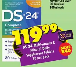 Shoprite DS-24 Multivitamin & Mineral Daily Supplement Tablets offer