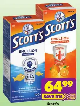 Shoprite Scott's Original/ Orange Flavour Cod Liver Oil Emulsion offer