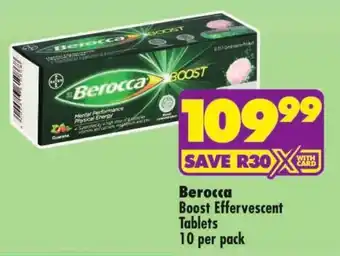 Shoprite Berocca Boost Effervescent Tablets offer