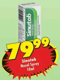 Shoprite Sinutab Nasal Spray offer