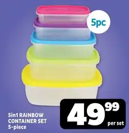 Usave 5in1 rainbow container set offer