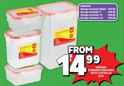 Usave Ubrand storage container with clip on lid offer