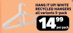 Usave Hang it up white recycled hangers offer