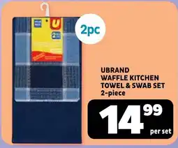 Usave Ubrand waffle kitchen towel & swab set offer