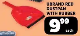 Usave Ubrand red dustpan with rubber offer