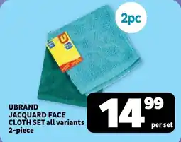 Usave Ubrand jacquard face cloth set offer