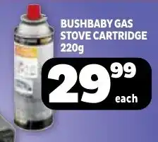 Usave Bushbaby gas stove cartridge offer