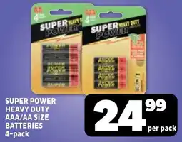 Usave Super power heavy duty aaa/aa size batteries offer