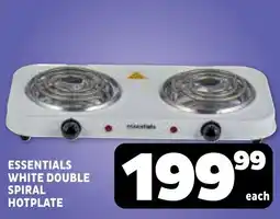 Usave Essentials white double spiral hotplate offer