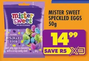 Shoprite Mister sweet speckled eggs offer