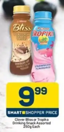 Pick n Pay Clover Bliss or Tropika Drinking Snack Assorted offer