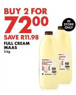 Woolworths Full Cream Maas offer