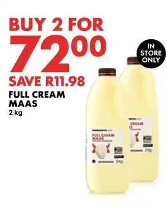Woolworths Full Cream Maas offer