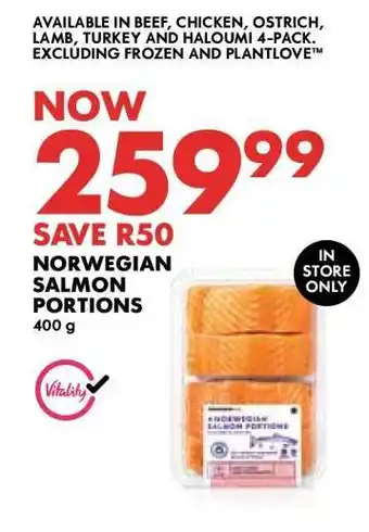 Woolworths Norwegian Salmon Portions offer