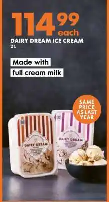 Woolworths DAIRY DREAM ICE CREAM offer