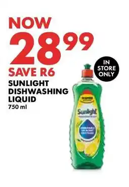 Woolworths Sunlight Dishwashing Liquid offer