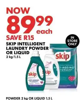 Woolworths Skip Intelligent Laundry Powder or Liquid offer