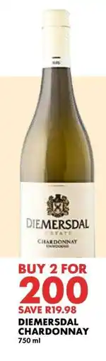 Woolworths DIEMERSDAL CHARDONNAY offer