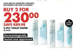 Woolworths 2-Ply Toilet Paper 18-Pack offer
