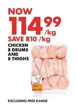 Woolworths Chicken 8 Drums and 8 Thighs offer