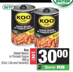 Spar Koo Baked Beans in Tomato Sauce offer