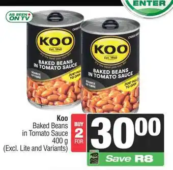 Spar Koo Baked Beans in Tomato Sauce offer