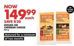 Woolworths Gouda or Cheddar Cheese offer