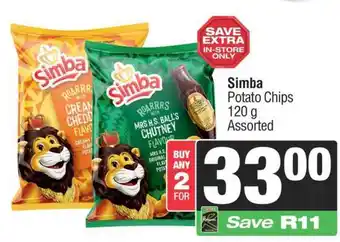 Spar SIMBA POTATO CHIPS offer