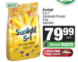 Spar Sunlight 5 in 1 Handwash Powder offer