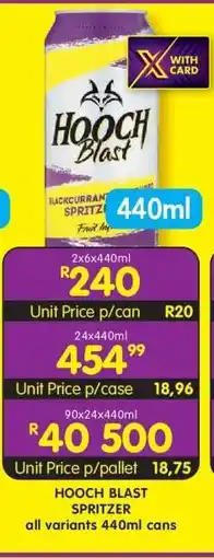 Shoprite HOOCH BLAST SPRITZER offer