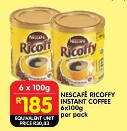 Shoprite NESCAFÉ RICOFFY INSTANT COFFEE 6x100g offer