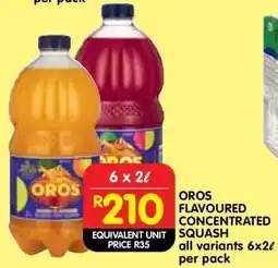 Shoprite OROS FLAVOURED CONCENTRATED SQUASH offer