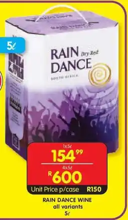 Shoprite RAIN DANCE WINE offer