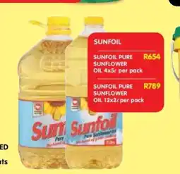 Shoprite SUNFOIL PURE SUNFLOWER OIL 4x5ℓ per pack offer