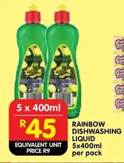 Shoprite RAINBOW DISHWASHING LIQUID 5x400ml per pack offer