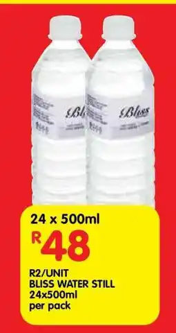 Shoprite BLISS WATER STILL 24x500ml offer