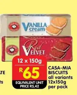 Shoprite CASA MIA Biscuits offer