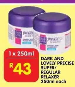 Shoprite DARK AND LOVELY PRECISE SUPER/REGULAR RELAXER 250ml offer