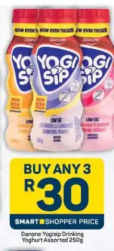Pick n Pay Danone Yogisip Drinking Yoghurt Assorted 250g offer
