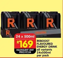 Shoprite REBOOST FLAVOURED ENERGY DRINK offer