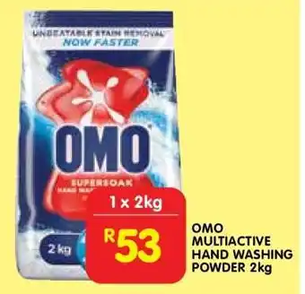 Shoprite OMO MULTIACTIVE HAND WASHING POWDER 2kg offer