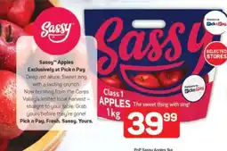 Pick n Pay Sassy Apples 1kg offer